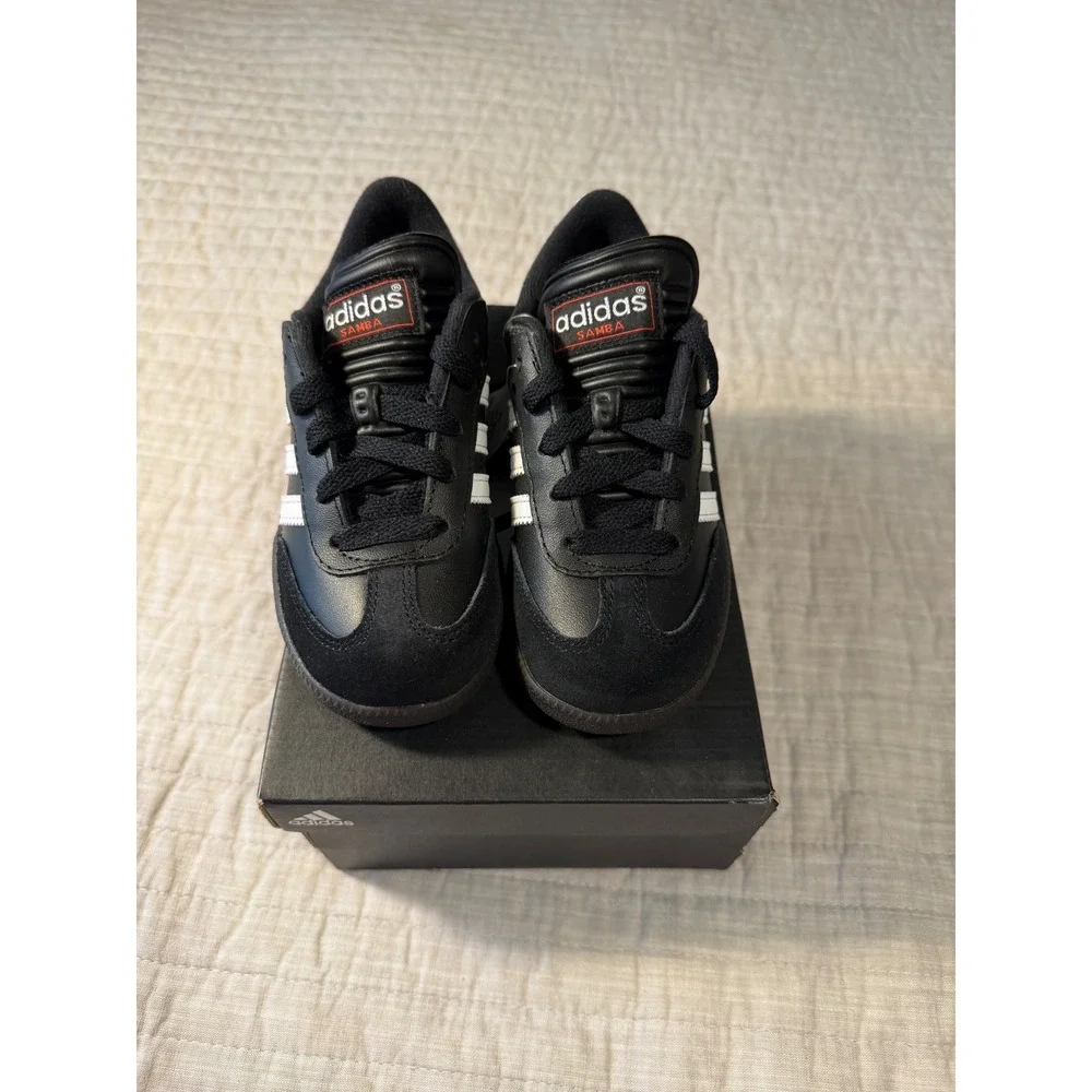 Adidas Samba Classic J Black White Indoor Soccer Shoes 036516 Kids Size 12K